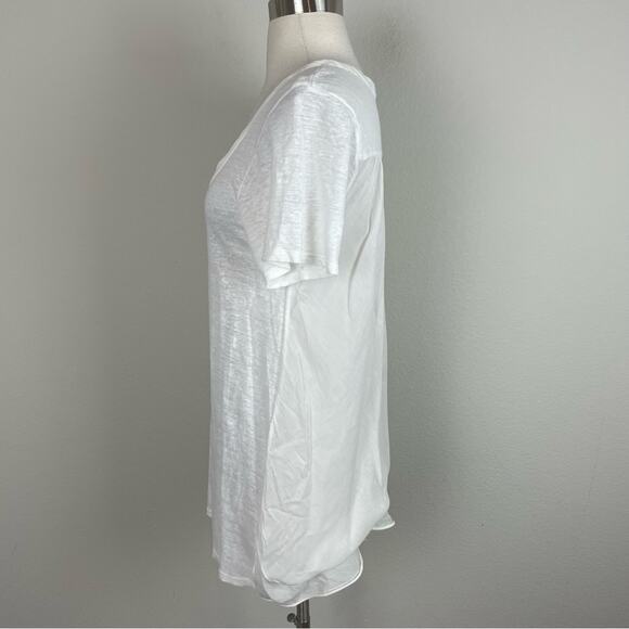 CP Shades White Linen Silk Mixed Media T Shirt XS - Picture 3 of 6